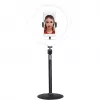 LogiLink Tripé com anel de luz para smartphone com disparador remoto para smartphones de 10,16 cm - 17,78 cm (4 - 17,80cm (7)), - 1 unidade (AA0152)