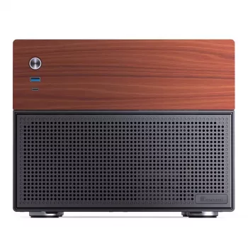 Caixa Microtower Jonsbo N4 preta Aço robusto Caixa de PC compacta