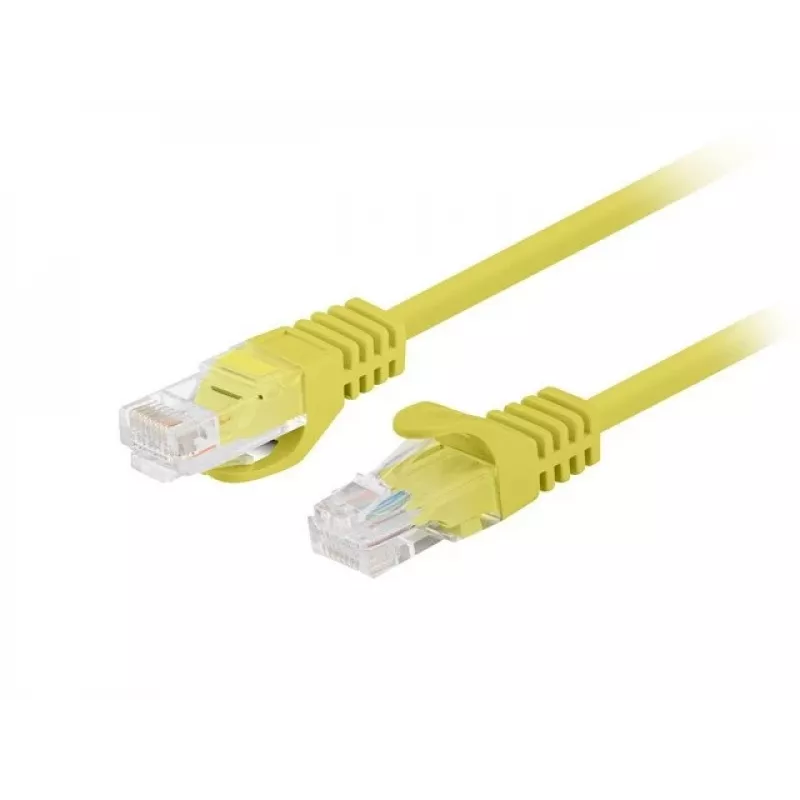 Lanberg PCU6-20CC-0100-Y Cabo patch Cat.6 UTP, 1 m, Amarelo, pack de 10