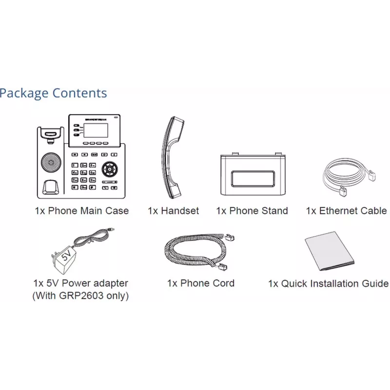 Telefone IP Grandstream Networks GRP2603P Preto