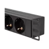 LogiLink - Unidade de distribuição de energia (montagem em rack) - 3500 Watt - entrada CEE 7/7 - saídas: 8 (2 x USB, 8 x CEE 7/7) - 1U - 4