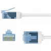 Goobay Cabo de rede CAT 6A ultraflexível fino U/UTP branco - ficha extra curta (74288)