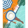 Conjunto de pintura por números Ravensburger CreArt – Pool Time (conjunto de pintura, modelo 25523)