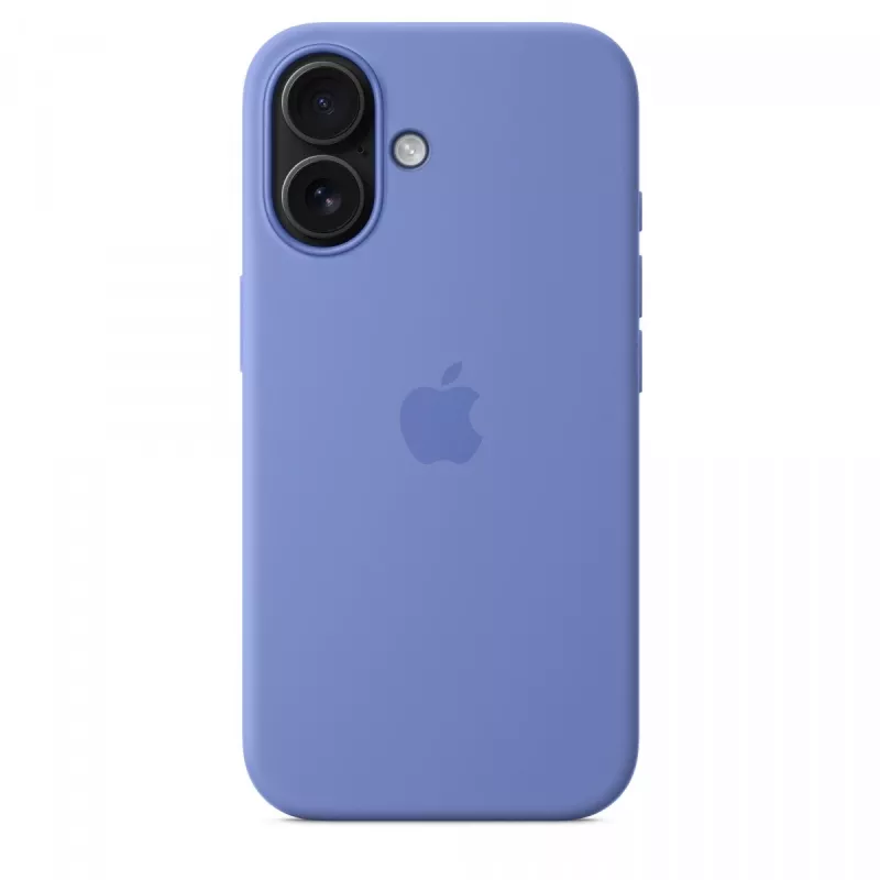 Capa de silicone para iPhone 16 com MagSafe - periwinkle