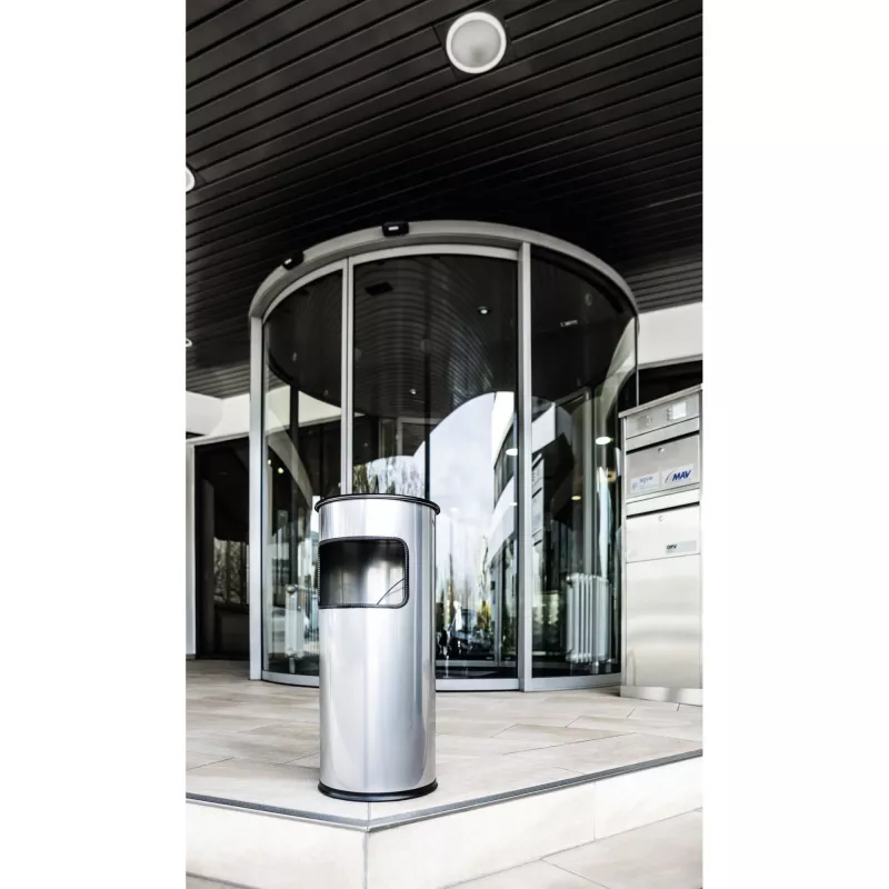 Balde de lixo Durable 333023 17 L redondo metal prateado