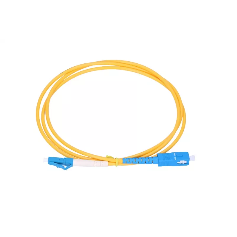 Cabo de patch Extralink SC/UPC para LC/UPC monomodo G.657.A1 FTTH 3mm, 1 m, amarelo