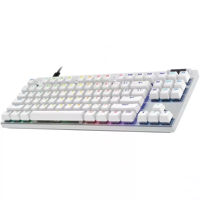 Logitech G PRO X TKL RAPID Teclado de gaming, layout QWERTZ, branco (920-013240)