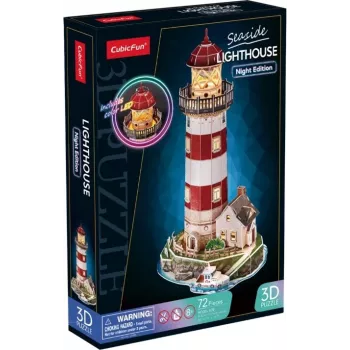 Puzzle 3D 72 peças lanternas versão noturna