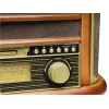 Denver MCR-50MK3 aparelhagem retro com gira-discos, CD/MP3, leitor de cassetes e rádio, 2 x 2,5 W, acabamento em madeira