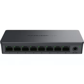 Switch não gerido Grandstream GWN7701 — 8× Gigabit (10/100/1000), caixa de plástico, comutação 16 Gbit/s, sem PoE