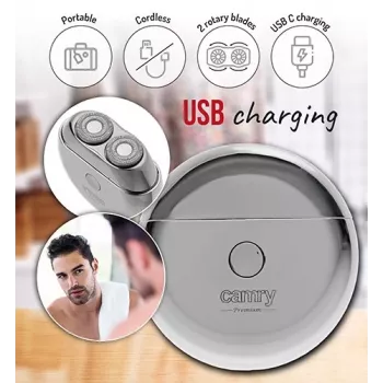 Máquina de barbear elétrica Camry CR 2938 - máquina de barbear para homem recarregável