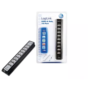 Hub USB LogiLink UA0096 480 Mbit/s preto