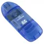 Titanum TA101B leitor de cartões externo, USB 2.0, MicroSDHC/miniSD/MMC/SD/SDHC, azul