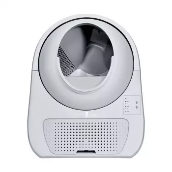 Caixa de areia autolimpante para gatos Catlink Scooper Young, cinzento – 13 l, 600 × 580 mm, adaptador de 12 V