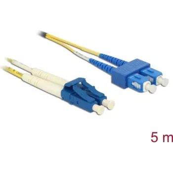 Cabo de fibra ótica DeLOCK 84802 2x LC 2x SC OS2 5 m amarelo