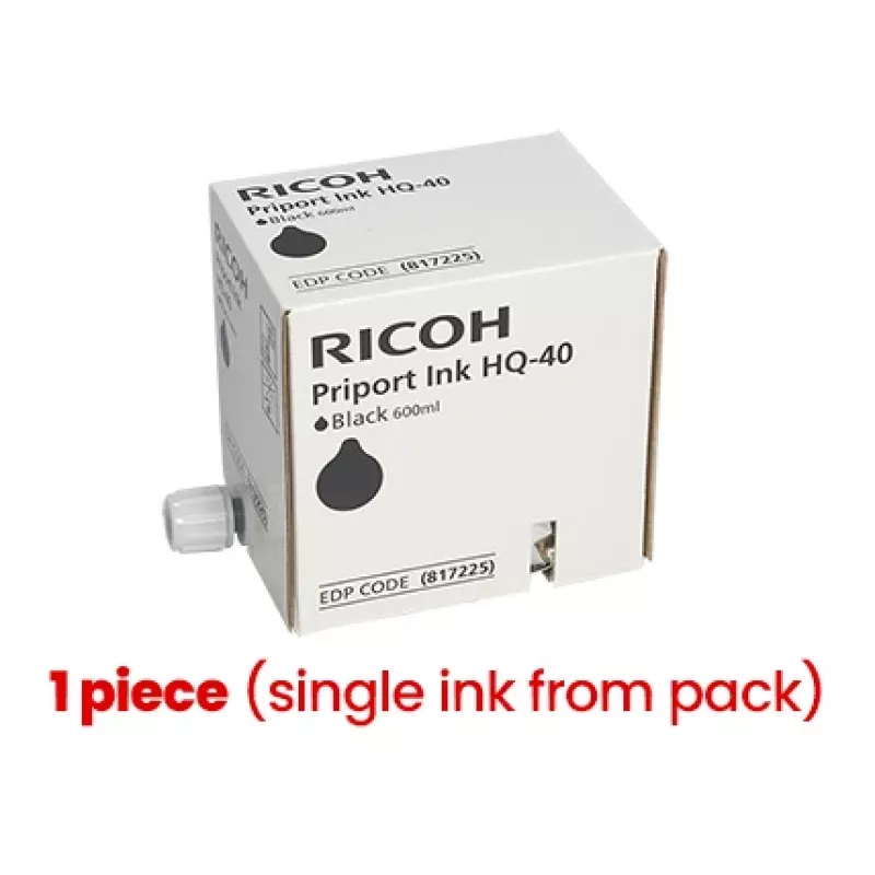 Cartucho de tinta Ricoh Priport HQ-40 (817225), preto (1 unid.)