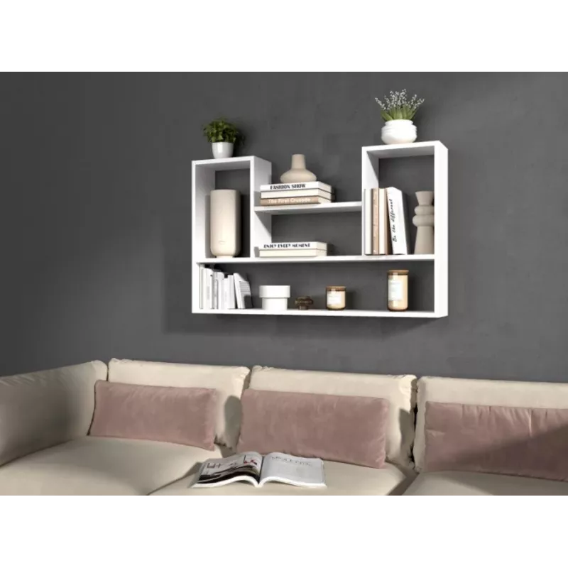 Prateleira suspensa BILBAO 4P 100x16x60 cm, branco