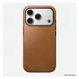 Capa para telemóvel Nomad Modern Leather Case para iPhone 17 Pro, 16 cm (6,3 polegadas), tan, couro e PC/TPU
