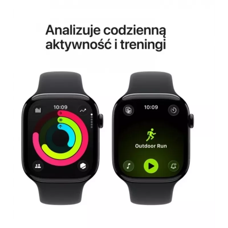 Apple Watch Series 11 GPS + Cellular 42mm Caixa de alumínio cinzento sideral com bracelete desportiva preta - M/L
