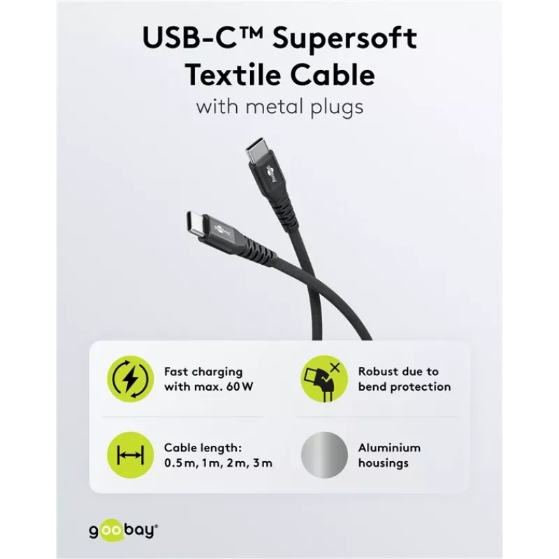 Cabo USB Goobay 73953 preto