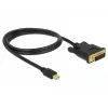Adaptador de cabo de vídeo DeLOCK 83988 Mini DisplayPort para DVI-D 1m