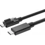 Cabo USB-C Exsys EX-K1599V-1.5 – 1,5 m, USB-C para USB-C com conector roscado estriado