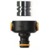 Fiskars 1027062 conector para mangueira de água união de mangueira metal preto, laranja, prateado 1 unid.