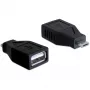 DeLOCK - Adaptador USB - USB Type-A, 4 pinos (conector fêmea) - Micro-USB Type-B, 5 pinos (conector macho) (65296)