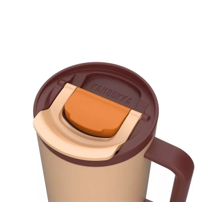 Copo térmico com palhinha telescópica Kambukka Rio Tumbler 950 ml Almond Dream