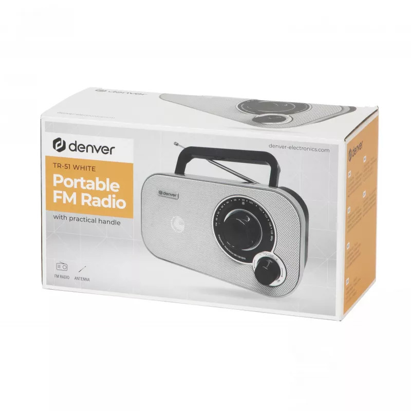 Rádio pessoal DENVER TR-51WHITE preto branco