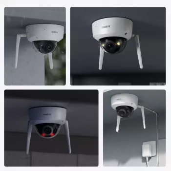 Reolink | Câmara 4K Ultra HD IK10 à prova de vandalismo | W437 | Dome | 8 MP | 2,7-13,5 mm | IP67 | H.265 | Micro SD, máx. 256 GB