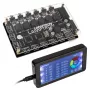 Controlador de ventoinhas e ARGB Lamptron LAMP-RF625B, preto – controlo sem fios para ventoinhas de PC e LEDs RGB