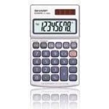 Calculadora de bolso Sharp EL-240SA Pocket Basic prateada