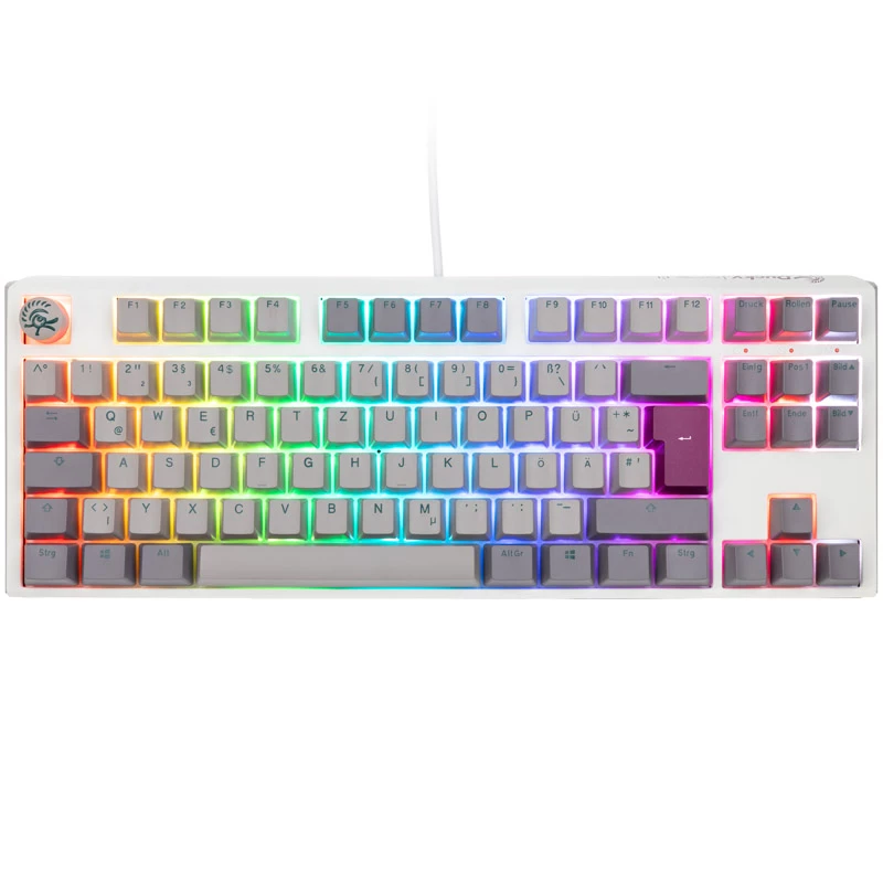 Teclado Ducky One 3 TKL Mist cinzento gaming USB alemão