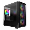 Caixa de PC Micro Tower Montech X5M (B) – Micro-ATX/Mini-ITX, 3x120mm à frente, 1x120mm atrás, suporta fontes de alimentação ATX, 2x3,5 polegadas + 4x2,5 polegadas, preto