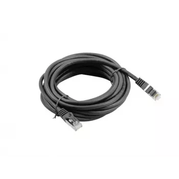 Cabo de rede Lanberg Cat6 RJ-45 para RJ-45 PCF6-10CC-0500-BK, 5 m, F/UTP, 250 MHz, preto