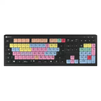 Logickeyboard ASTRA 2 USB AZERTY inglês preto teclado tamanho completo