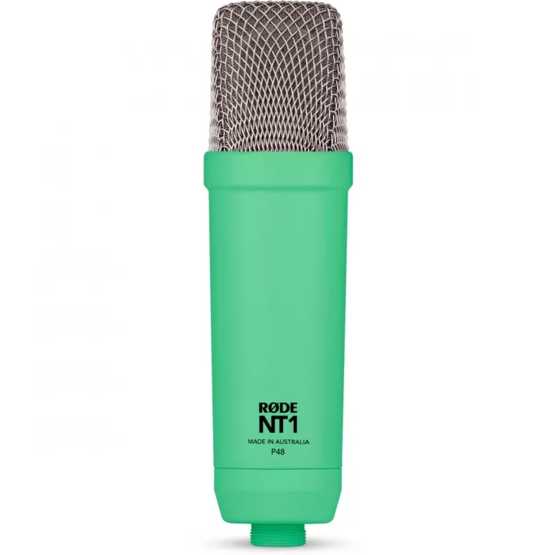 NT1 Signature + cabo XLR + braço de estúdio de secretária, microfone verde-claro, bundle