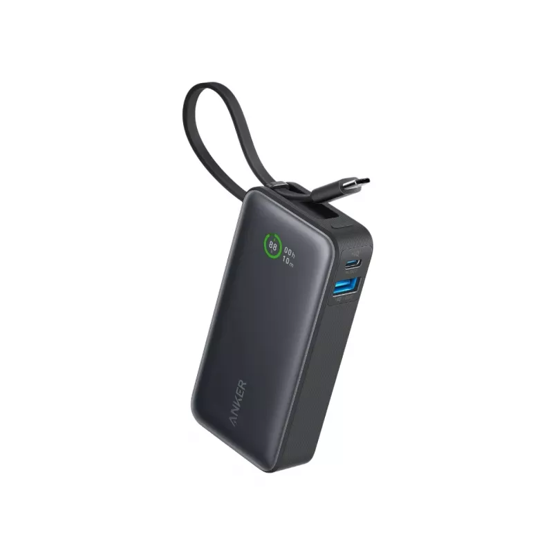 Powerbank 545 NANO 30W 10000mAh com cabo USB-C integrado, preto