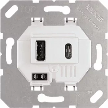 Carregador USB Jung USB15CAWW (USB15CAWW)