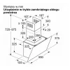 Exaustor de parede Bosch DWK65DK20, 590×325×690 mm, 550 m³/h, 3 velocidades, 62 dB, branco, filtro de gordura em alumínio