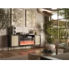 Cómoda JUTA EF + lareira elétrica 202x39.5x85 preto + linóleo calabria