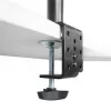 Suporte de secretária Maclean MC-967 para dois monitores em vertical, suporte de ecrã VESA máx. 100x100, 13-27, 2x 9 kg, revestimento em pó, inclinável, rotativo, ajustável