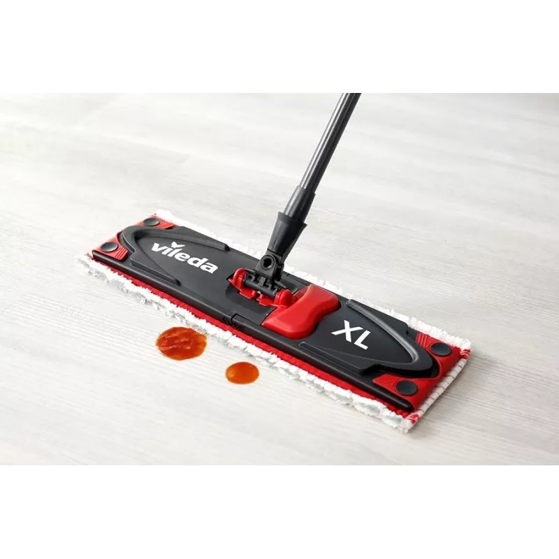Mopa VILEDA Ultramax XL Box — cabeça rotativa 360° de microfibra lavável, dobrável, para pavimentos duros