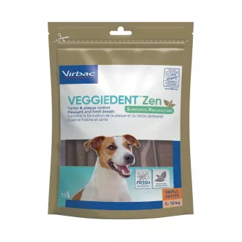 VIRBAC Veggiedent ZEN S mastigável de higiene dentária para cães, tamanho pequeno
