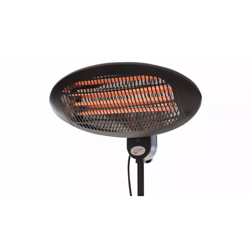 Aquecedor elétrico Sunred SMQ2000A para interior e exterior preto 2000 W aquecedor elétrico de quartzo