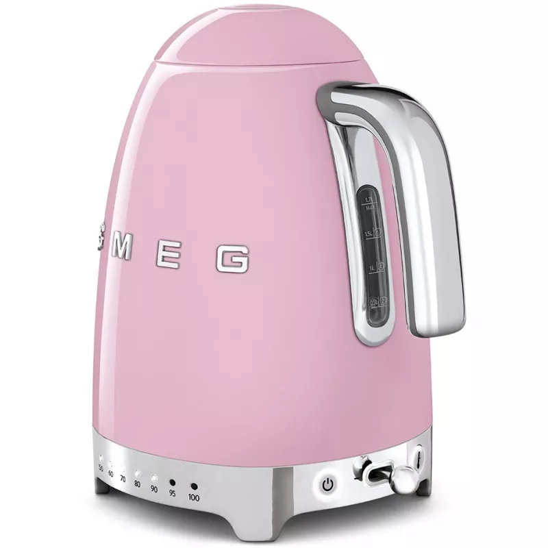 Chaleira Smeg KLF04PKEU Cadillac Pink, temperatura variável