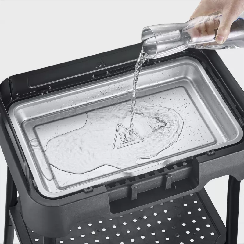Grelhador elétrico de mesa SEVERIN PG 8596, 2000 W, grelha retangular, preto, botão rotativo