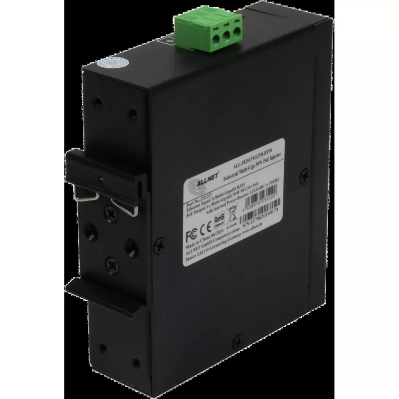 Injetor PoE ALLNET ALL-PI2015MGPB-B Power-Booster 90W — injetor PoE++ MultiGigabit industrial