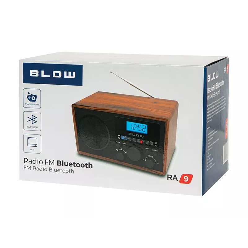 Rádio portátil analógico AM/FM BLOW RA9 V.2 — receção AM e FM, a pilhas, sintonização analógica